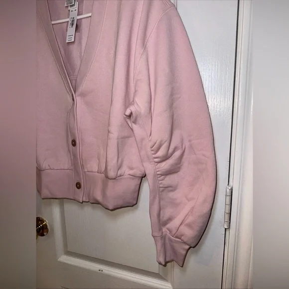 Victoria‎ Secret PINK Ivy Fleece Cropped Cardigan Size XS Color Pink - Picture 9 of 11